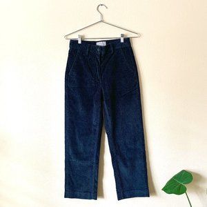 Everlane corduroy straight crop pant in navy / sz 4